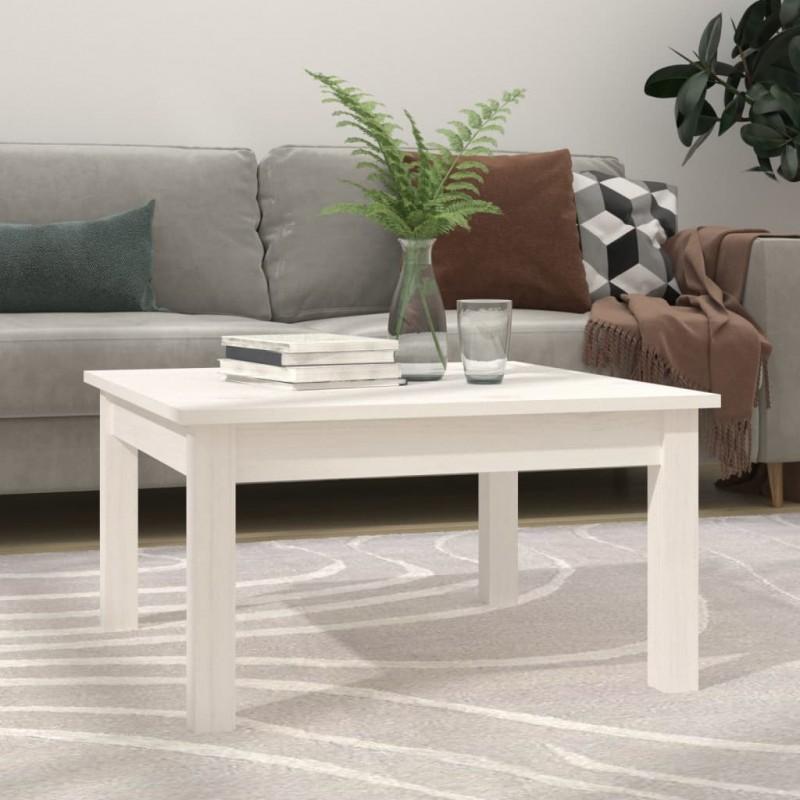 Day and Night - Day and Night Solid White Pine Wood Coffee Table 55x55x30 Cm