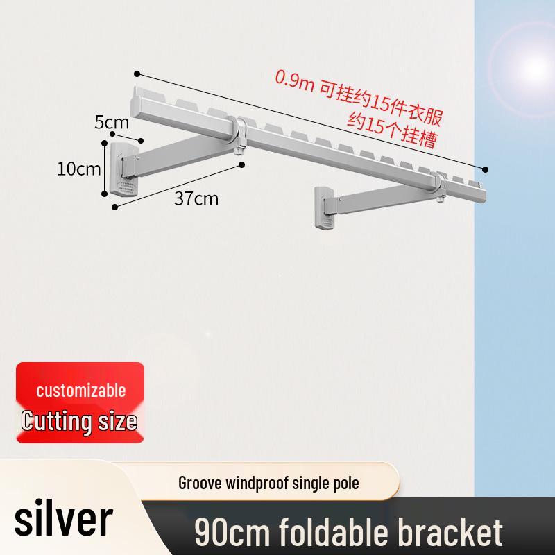 Invisible Wall-Mounted Retractable Clothes Drying Rack for Balcony and Home Use