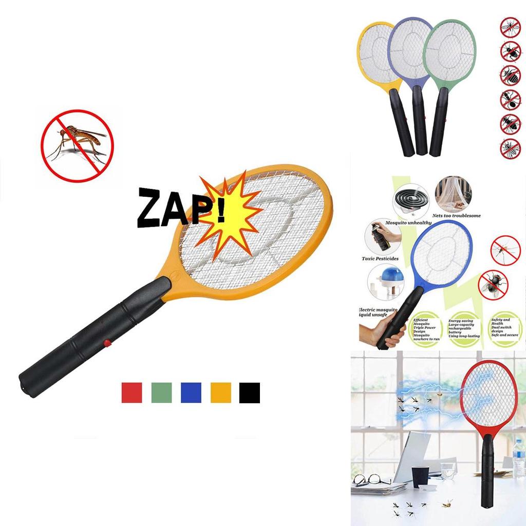 Handheld Fly Electric Swatter Zapper Use Insect Racket Bug Killers Mosquito