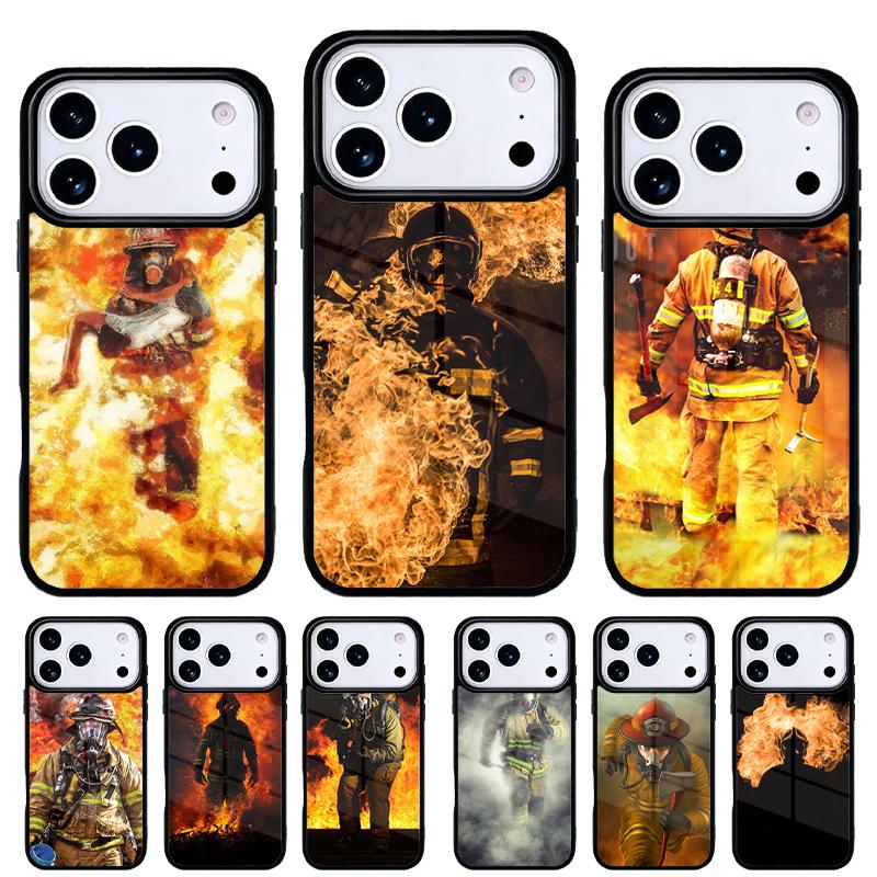 Firefighter Fireman Heroes soft Phone Case for iPhone 17 16 15 14 13 Pro Max Back Cover for 12 11 Pro Coque