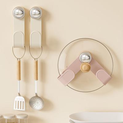 1/4 Stück Saugknopf Topfdeckelhalter Haken Abdeckung Schneidebrett Halter Wand Küche Badezimmer Saugnapf Organizer Regalhalter Zubehör