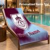 Custom Text Burnley Football Print Beach Towel Large Towel For Home Bathroom Beach
