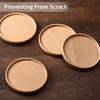 1PC Wooden Coaster Tea Coffee Cup Pad Walnut Wood Coasters Durable Heat Resistant Round Bowl Teapot Mat Home Placemats Decor