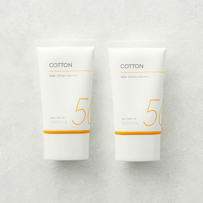 [MISHA] All Around Safe Block Cotton Sun Cream SPF50+/PA++++ 50ml (1+1 Plan)