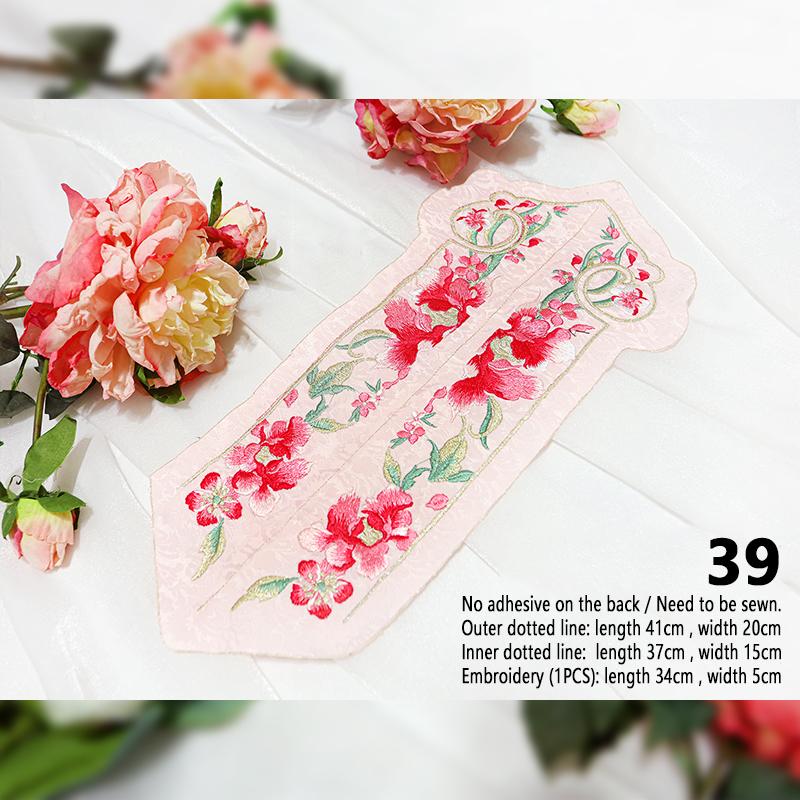 1 Stück Stickerei-Aufnäher im chinesischen Stil Qipao Hanfu Kantenrock Kopfaufnäher DIY Robe Kleid Applikation Dekor Nähzubehör