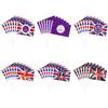 10pcs Queen Elizabeth II Platinums Jubilee Flags On Stick Queen Enthronement Union Jack Hand Held