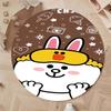 Popular Line Friends Pattern Circular Rug Kids Bedroom Flannel Carpet  Playroom Anti-Skid Floor Mat Decor