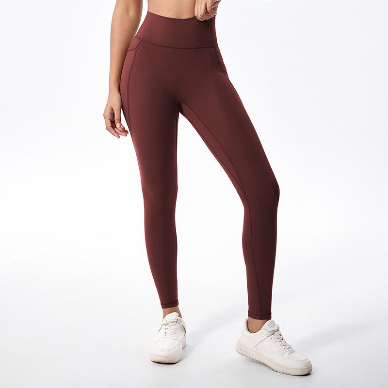 

Брюки для йоги с высокой талией и эффектом лифтинга бедер для женщин – Леггинсы для фитнеса с ощущением «обнаженности» для бега и тренировок Medium