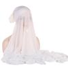 1Pc Muslim Shawl Scarf Chiffon Hijab Breathable Turban Head Wrap Women Solid Color Polyester With Inner Cap