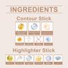 2in1 Highlighter Stick With Blush, Cream Double Concealer And Blush, Contouring Stick,1pc,