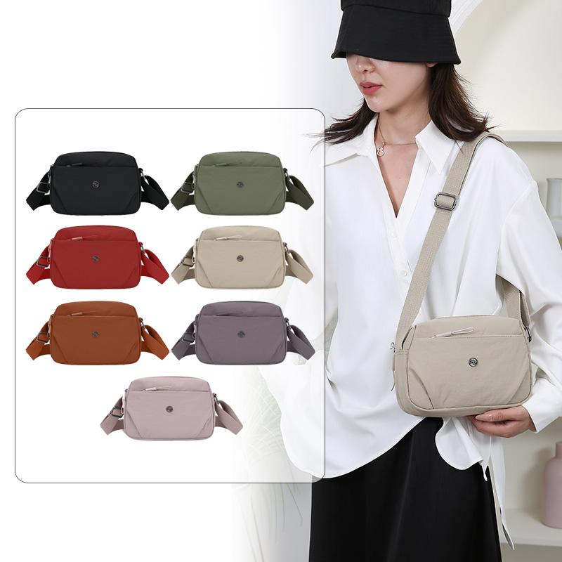 Nylon Kleine Tasche Mehrfachfächer Reißverschluss Kleine Quadratische Tasche Damen Schultertasche Umhängetasche