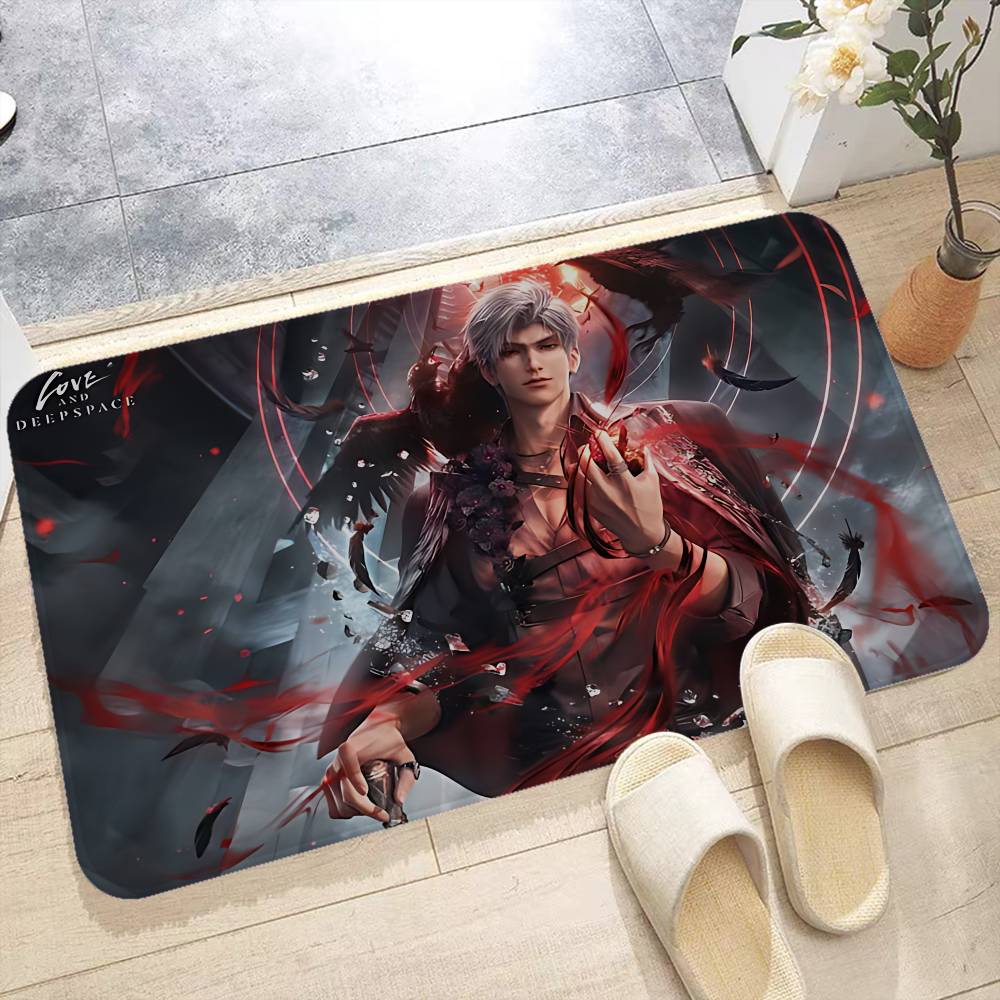 Game LOVE AND D-DEEPSPACE Room Mats Anti-slip Absorb Water Long Strip Cushion Bedroon Mat Welcome Doormat