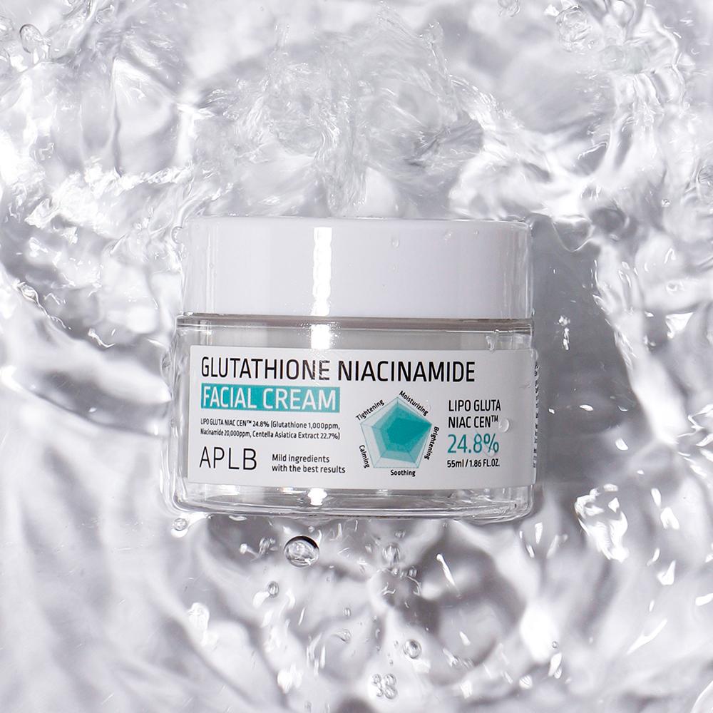 APLB Glutathione Niacinamide Facial Cream 55ml - Brightening Nourishing, Korean