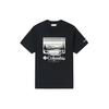 Letter Logo Printed Sports Casual Crew Neck Short Sleeve T-Shirt Men Tops Black AE2959-018