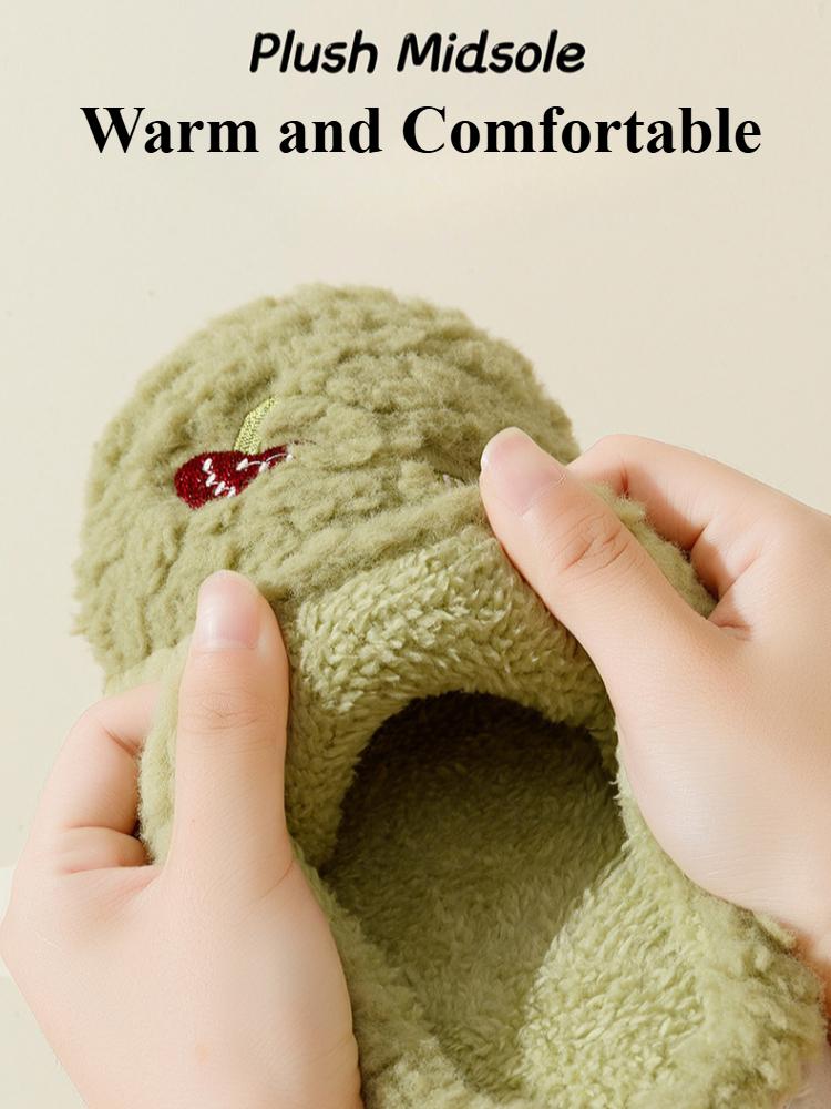 Cotton slippers, indoor home furnishing, non-slip, thick-soled, warm, feces-feeling plush slippers