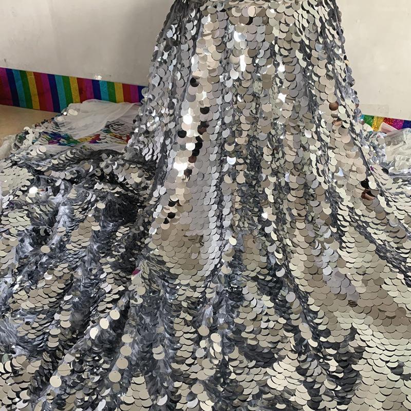 

Радужная блестящая ткань с рыбьей чешуей, лазерные пайетки, блестящая ткань для скатерти своими руками, свадебная вечеринка, фон, декоративная ткань 50X150CM