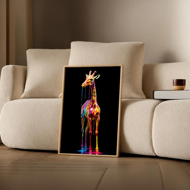 Animals With Paint Canvas Painting Rainbow Dog Sea Otter Elephent Poster Canva Prints HD Pictures Frog Animal Wall Art Unframed