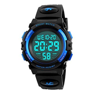 Children's Digital Sports Watch Waterproof Multi-functional Alert Date Day Dual Time LED Analog Display for Boys and Girls