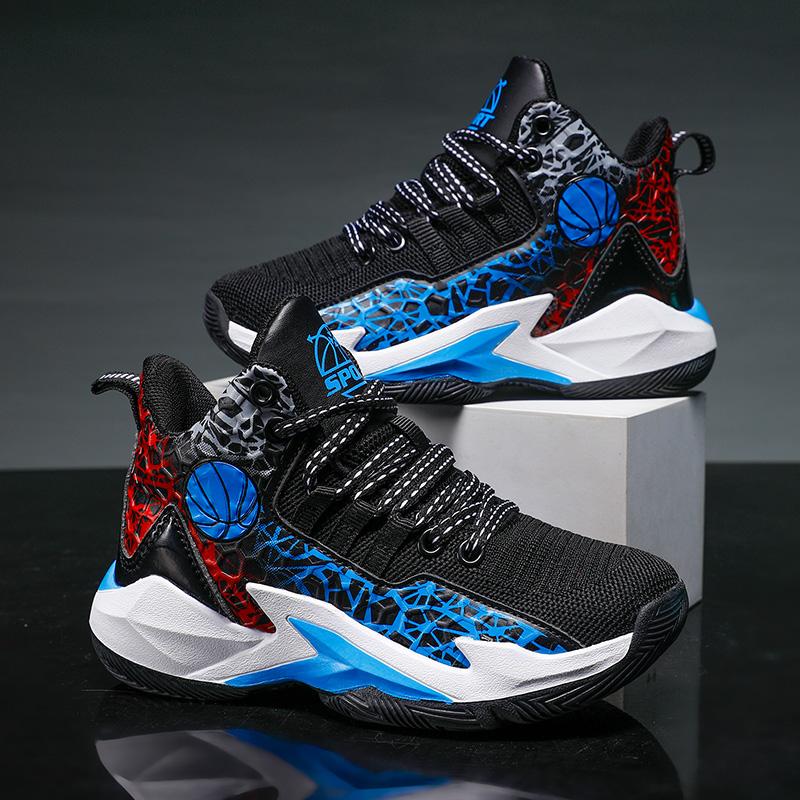 Basketball Shoes Men Field Training Non-slip High-top Luxyry Design Mesh Breathable Sneakers Pro Original Kids Basketball Boots