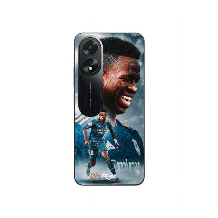 Coque de téléphone - MANIACASE - Oppo A58 - Vinicius JR Real Madrid - Silicone TPU - Noir