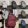 Unisex Oxford Letter Bookbag With Antiburden Features For High School Students