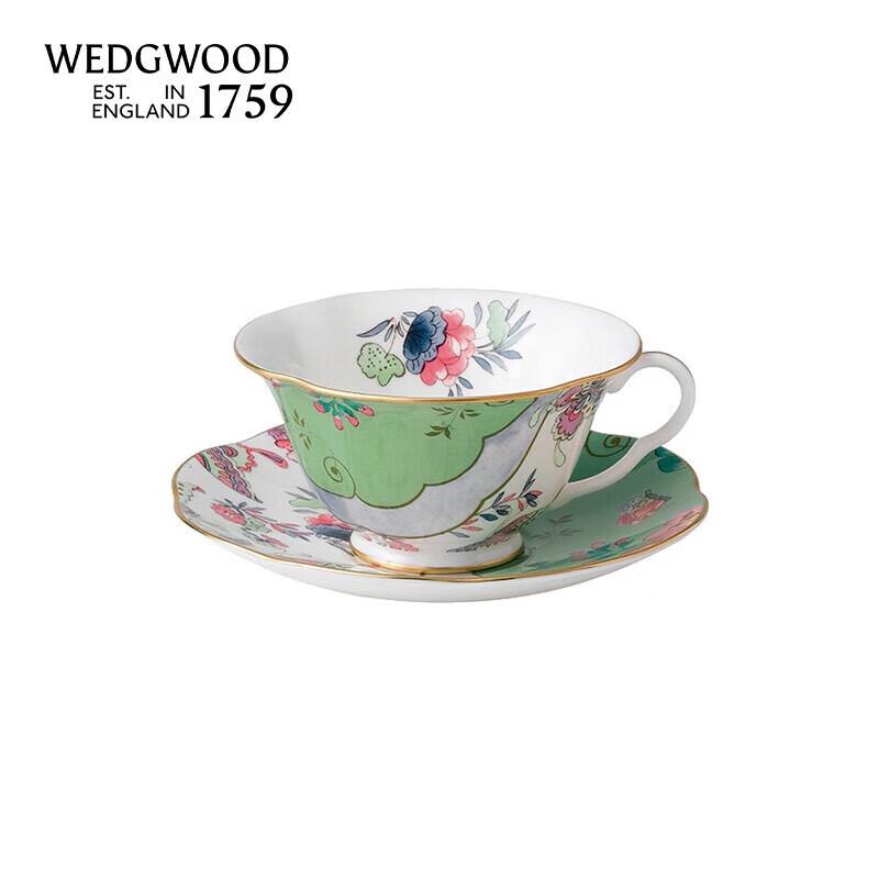 Wedgwood Floral Butterfly Green Cup and Saucer Set