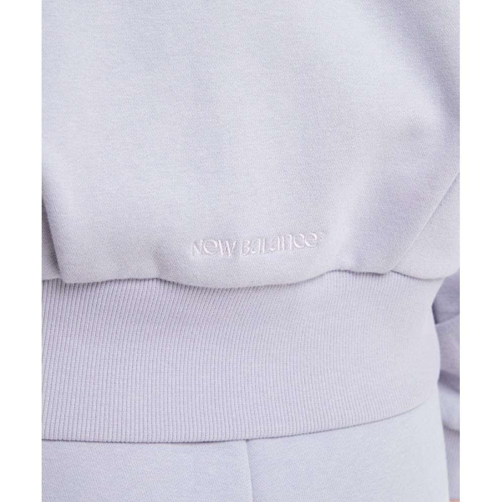 New Balance Nbmde4w902 Women Essential Brushed Hoodie Zip Up  Purple 