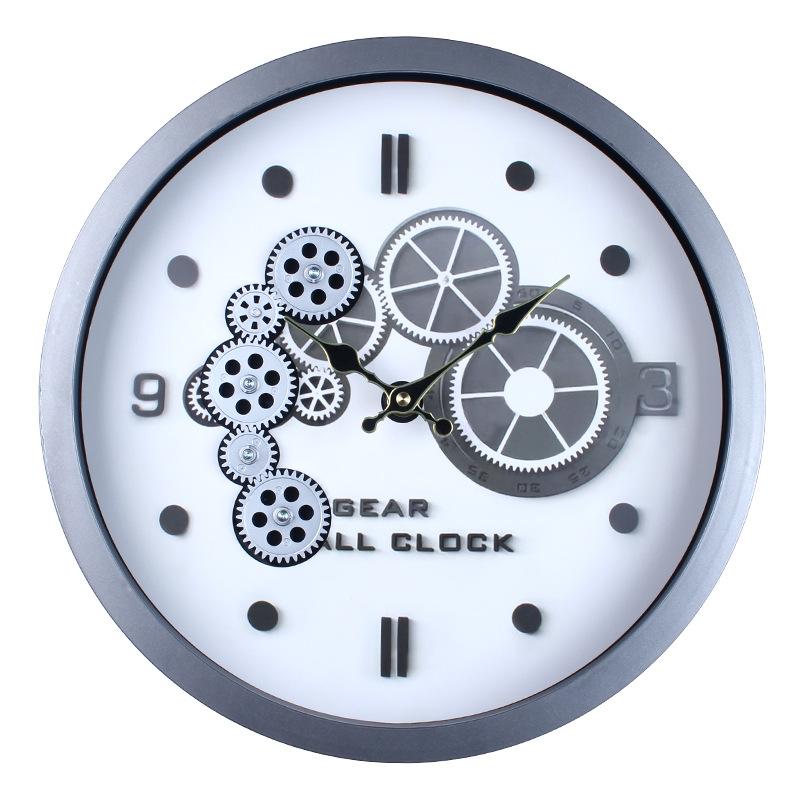 Gear Mechanical Clock Decorative Wall Clock Living Room Home Silent Industrial Retro Nostalgic Watch Wall Clock Quartz Clock