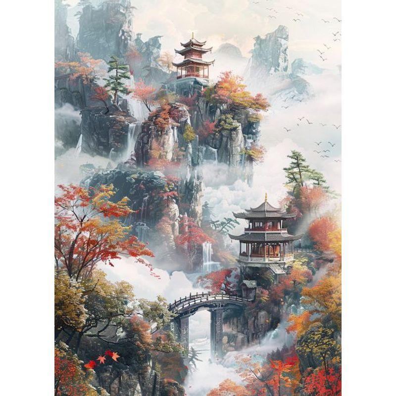 CHENISTORY DIY Diamond Painting Scenery Diamond Mosaic Sale Landscape Diamond Mosaic Full Display Scenic Rhinestones Pictures Full Round 20X30cm