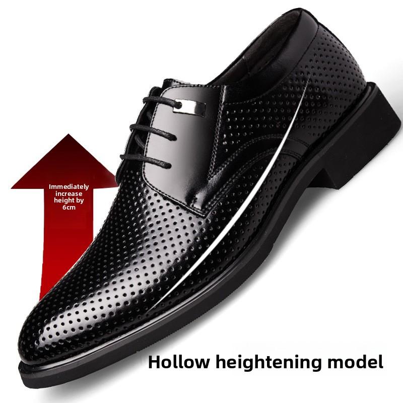 Fashion Luxury Men's Shoes Summer Hollow Out Casual Shoes Men's Breathable Sandals Classics Business Dress Sandals Casual Leather Shoes