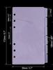 A6 A7 Pockets Binder Folders for 6Ring Notebook Divider Page Waterproof PVC Leaf Document Filing Bag