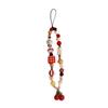 Heart Charm Keyring with Cherry Bear Cherry Bear Beaded Phone Keyring Keychain Pendant Hangings Decoration for Purse