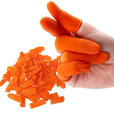 100PCS Protetores de Dedo de Látex Reutilizáveis, Antiderrapantes e Antiestáticos, Capas Protetoras para Ponta dos Dedos, Luvas e Ferramentas Protetoras para Cuidados com as Unhas