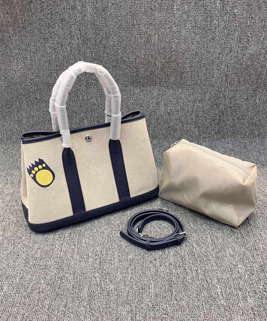 Doodle Garden Hand-Painted Cowhide & Linen Patchwork Women's Bag - Handbag, Shoulder, Crossbody, 2025.