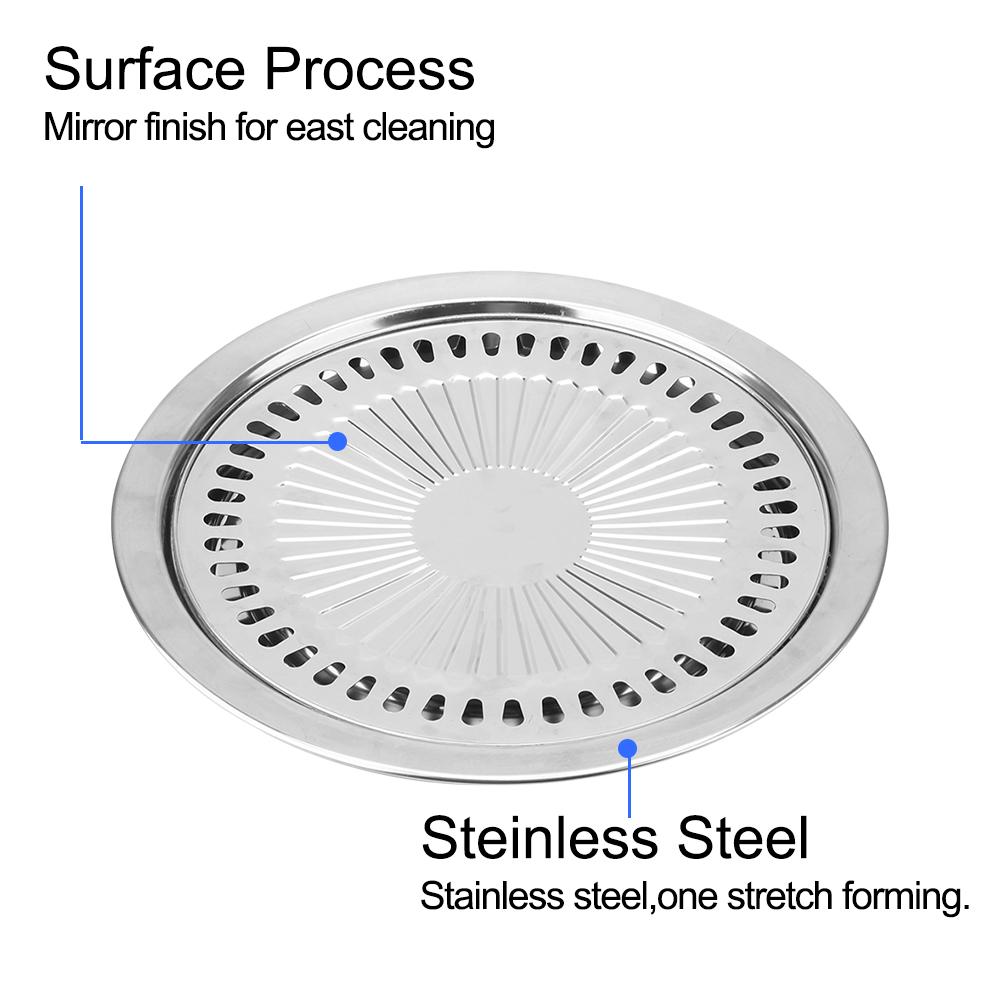 BBQ Grill Barbecue Tools Stainless Steel Household Non-Stick Gas Stove Plate Electric Stove Baking Tray Smokeless Barbecue Grill Pan