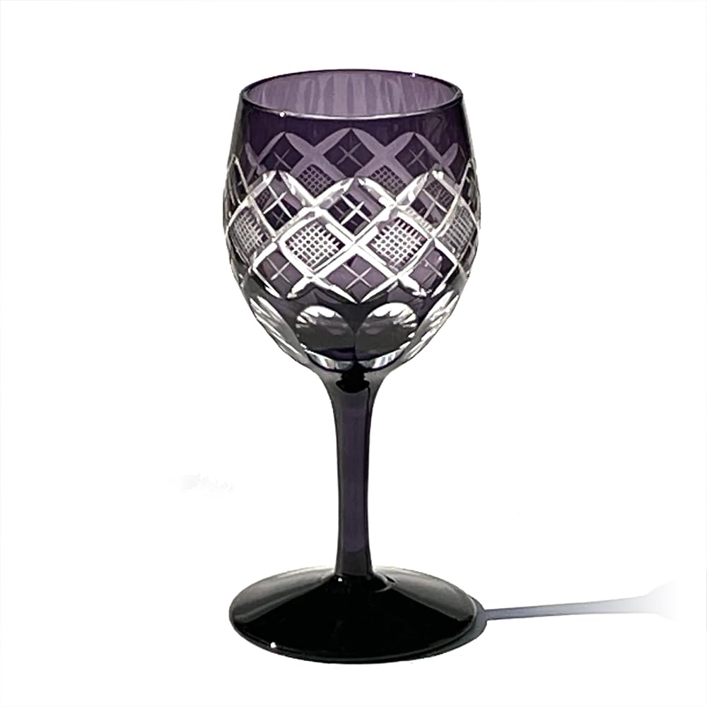 

Тайбуро Эдо Кирико Ярай Нанко Герб Бокал для вина Деревянный Сделано в Японии [Официальная мастерская] (Эдо Пурпурный) TB90408M, Коробка,