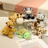 Süßes Waldtier Plüschtier Simulation Giraffe Löwe Tiger Leopard Zebra Schildkröte Katze Geburtstagsgeschenk Begleitpuppen Weihnachtsgeschenk