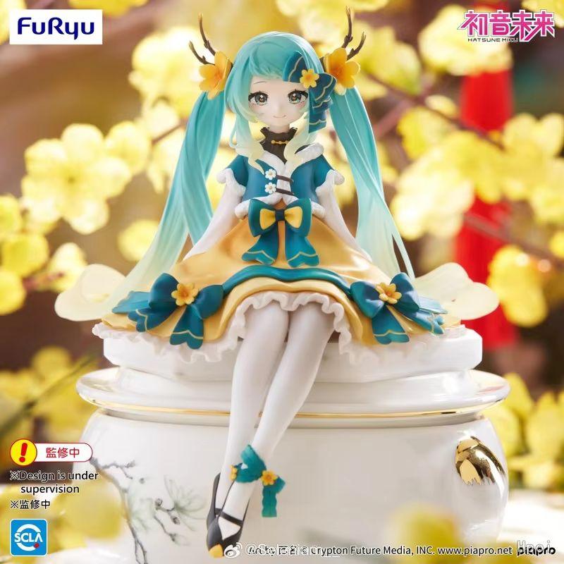 In Stock FuRyu Hatsune Miku Noodle Stopper Flower Fairy Series -Anemone Ver.- 14CM PVC Anime Action Figures Model Collection Toy