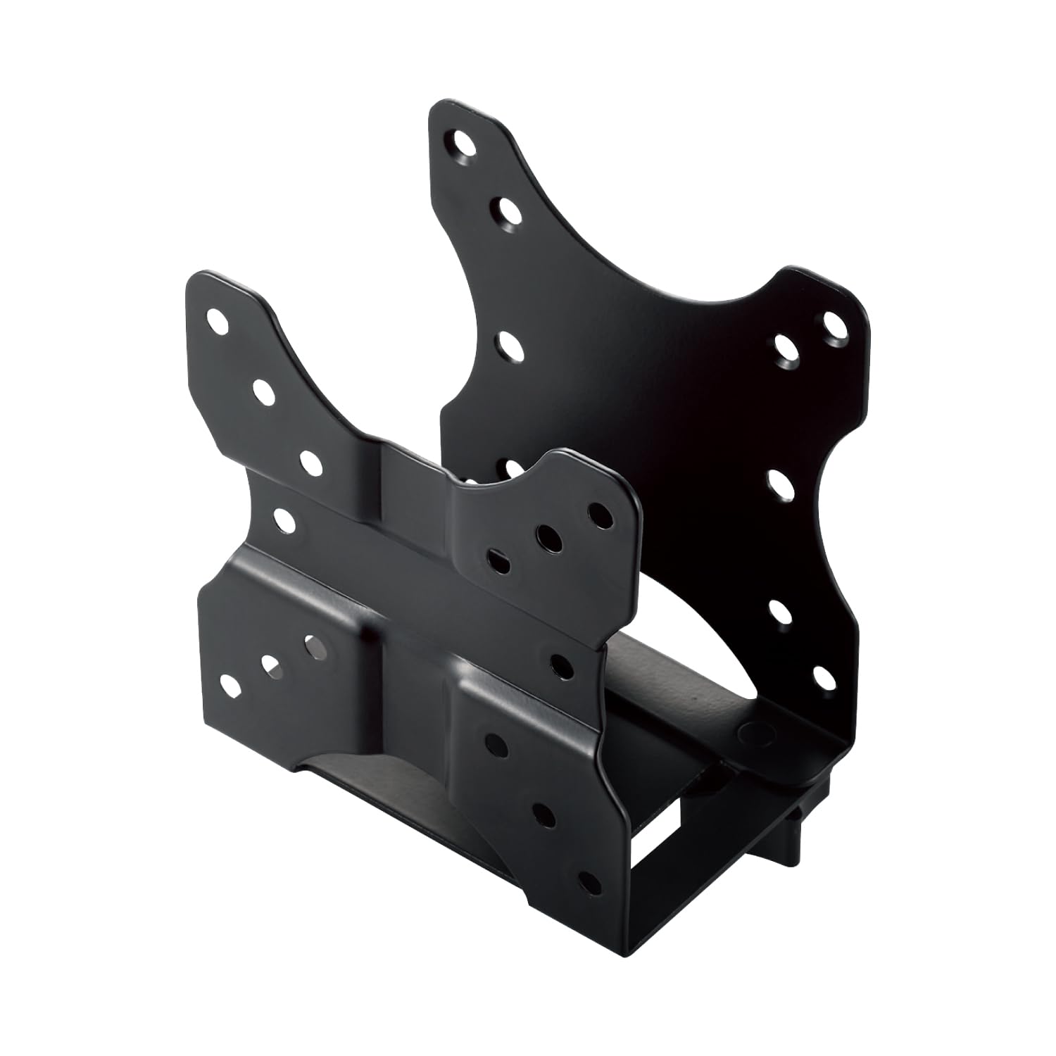 

ELECOM VESA Mounted Multi-Holder CPU Holder for Monitor Arms, VESA Holes, and Under-Desk Mounting, Black (DPA-DPH01)