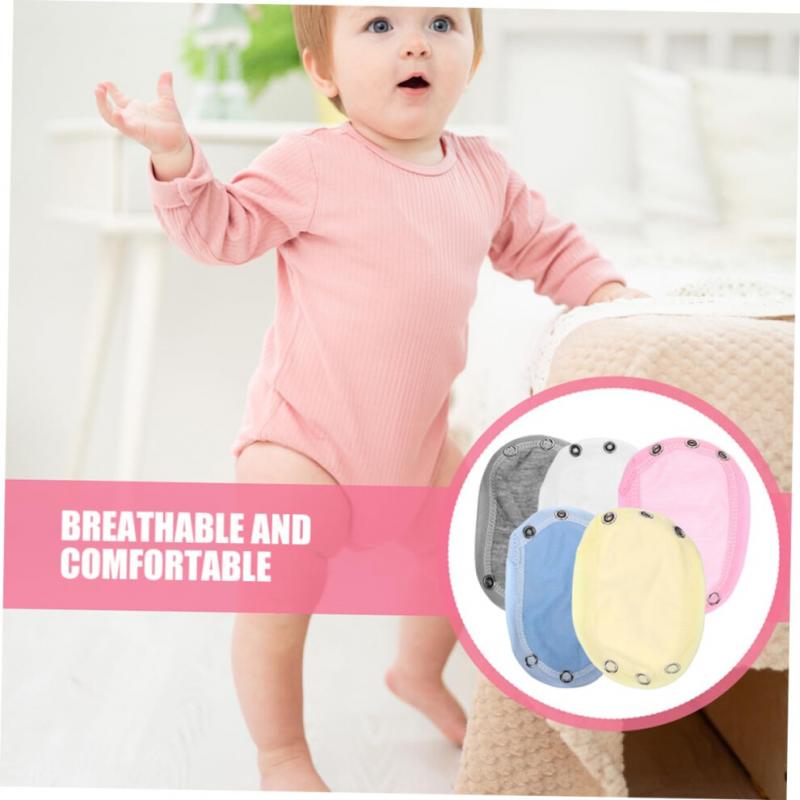 Cotton Slippers Extensions Pack of 10 for Boys Girls Snap Extenders for Bodysuits Jumpsuits Breathable Clean Design