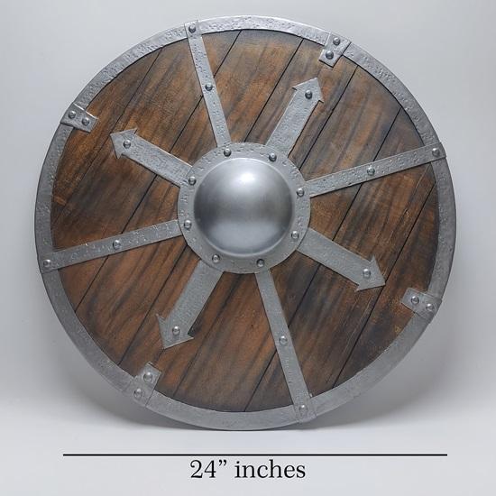 60.96 Cm Wooden Shield, Medieval Viking Shield, Viking Replica Shield, Medieval Warrior Shield