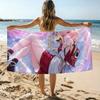 Spiel Genshin Impact Linnea Handtuch Strandhandtuch Übergröße Schnelltrocknendes Handtuch Saugfähig Weich Schwimm Strandtücher für Männer Frauen