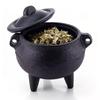 Mini Cast Iron Sandalwood Incense Holder Sage Smudge Pot Burner Home Decor Suitable For Meditation Yoga Halloween