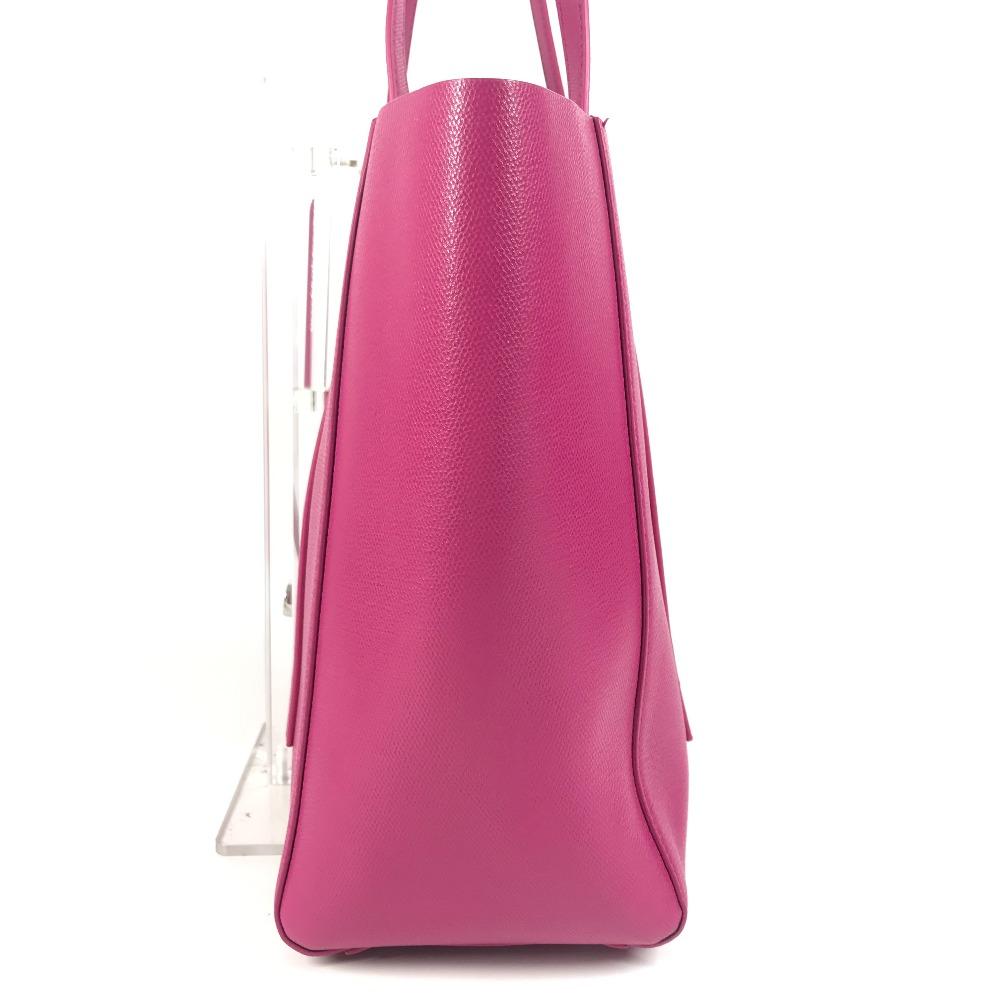 TIFFANY&Co. Logo Bag Tote Bag Shawl Shoulder Bag Leather Pink Based/Black