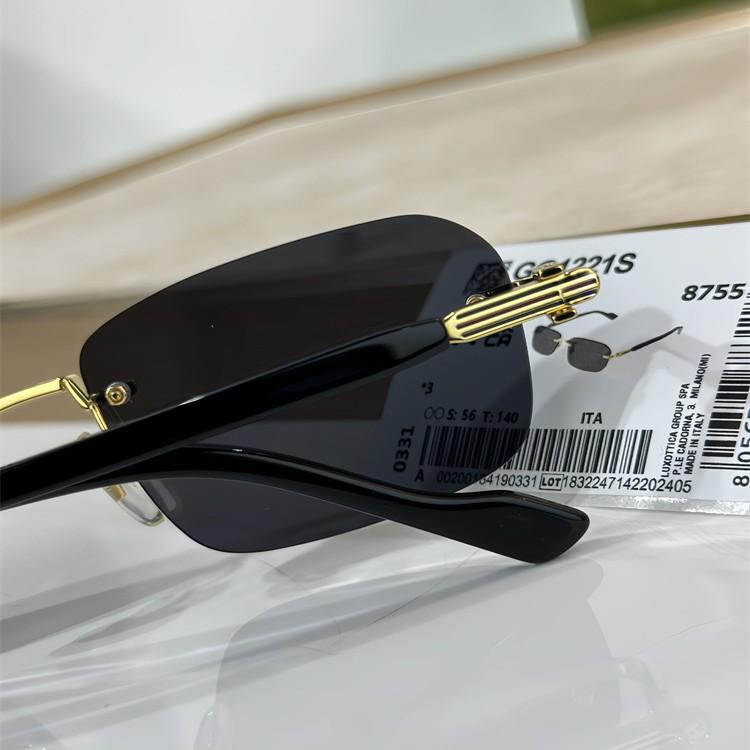 

Unisex Luxury Retro Rimless Small Square Frame Sunglasses with UV Protection Tortoise Shell Dark Tea (no case)