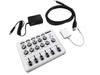 Maker Hart Loop Mixer Stereo Audio Mixer 5-Channel (Full Set, White)