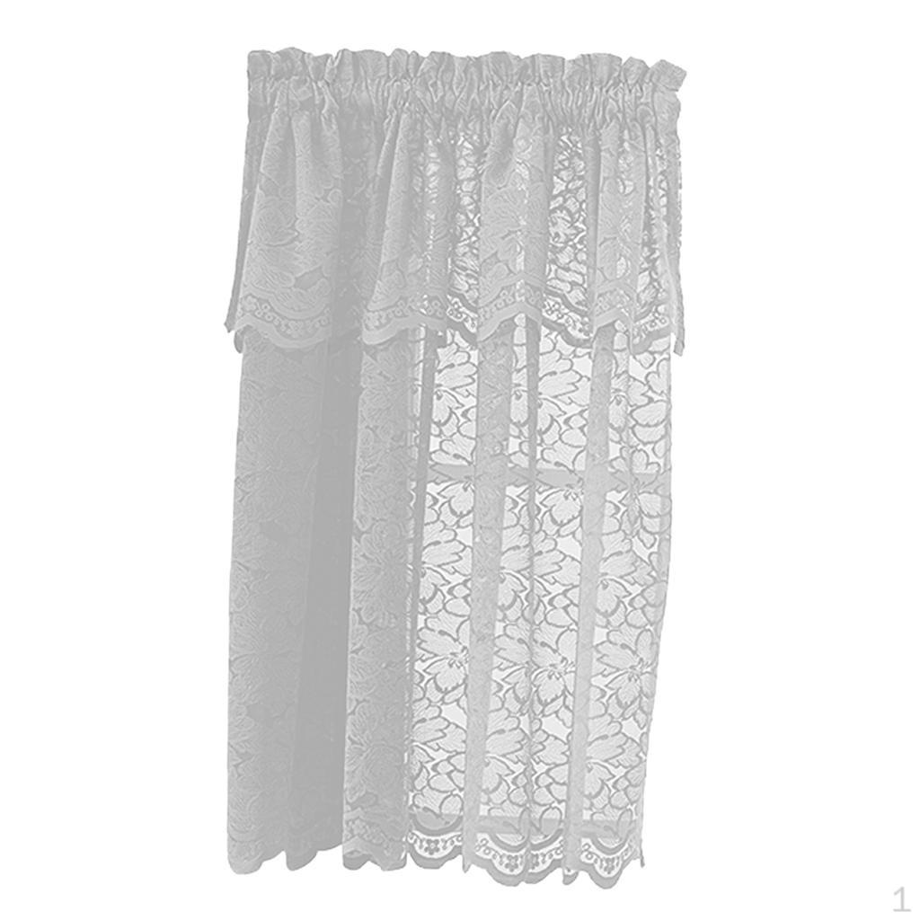 1 Panel Embroidered Lace Kitchen Bedroom Tier