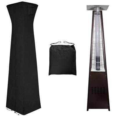 Waterproof Outdoor Heater Cover for Pyramid Patio Heaters with Ventilation and Secure Fit Elastic Hem and Zipper