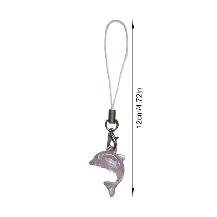 Vibrant Dolphin Shaped Pendant Lovely Phone Charm Key Holder For Unique Phone Strap Or Bag Embellishment
