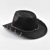 Vintage Kunstleder Western Cowboyhut für Herren Gentleman Cowgirl Jazzhüte Feiertage Party Cosplay Hut Sombrero Hombre